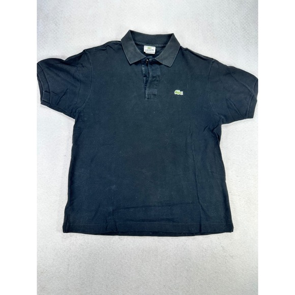 Lacoste Other - Lacoste Mens Black Cotton Pique Short Sleeve Polo Shirt Size 5 Large